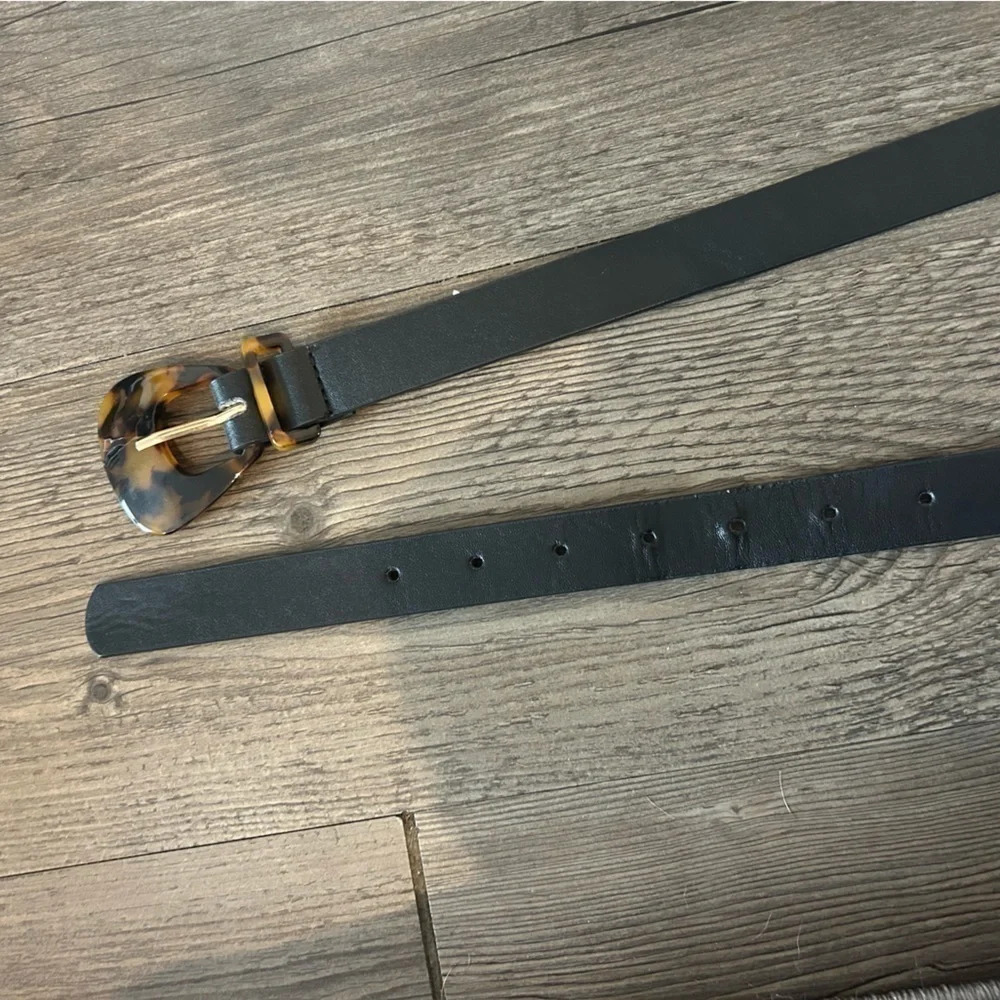 Marble Faux Leather Belt